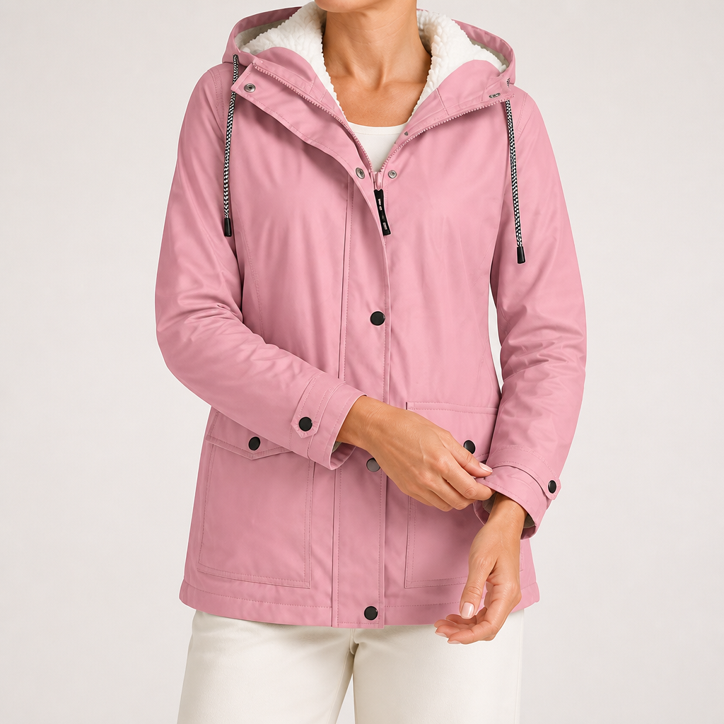 Teague | Womens Thick Fleece Hooded Longline Hoodie Sweatshirt, Pink