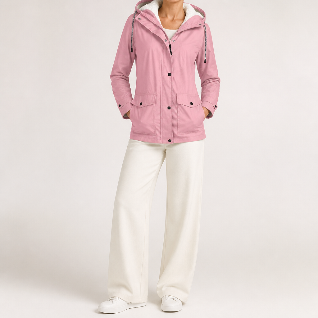 Teague | Womens Thick Fleece Hooded Longline Hoodie Sweatshirt, Pink