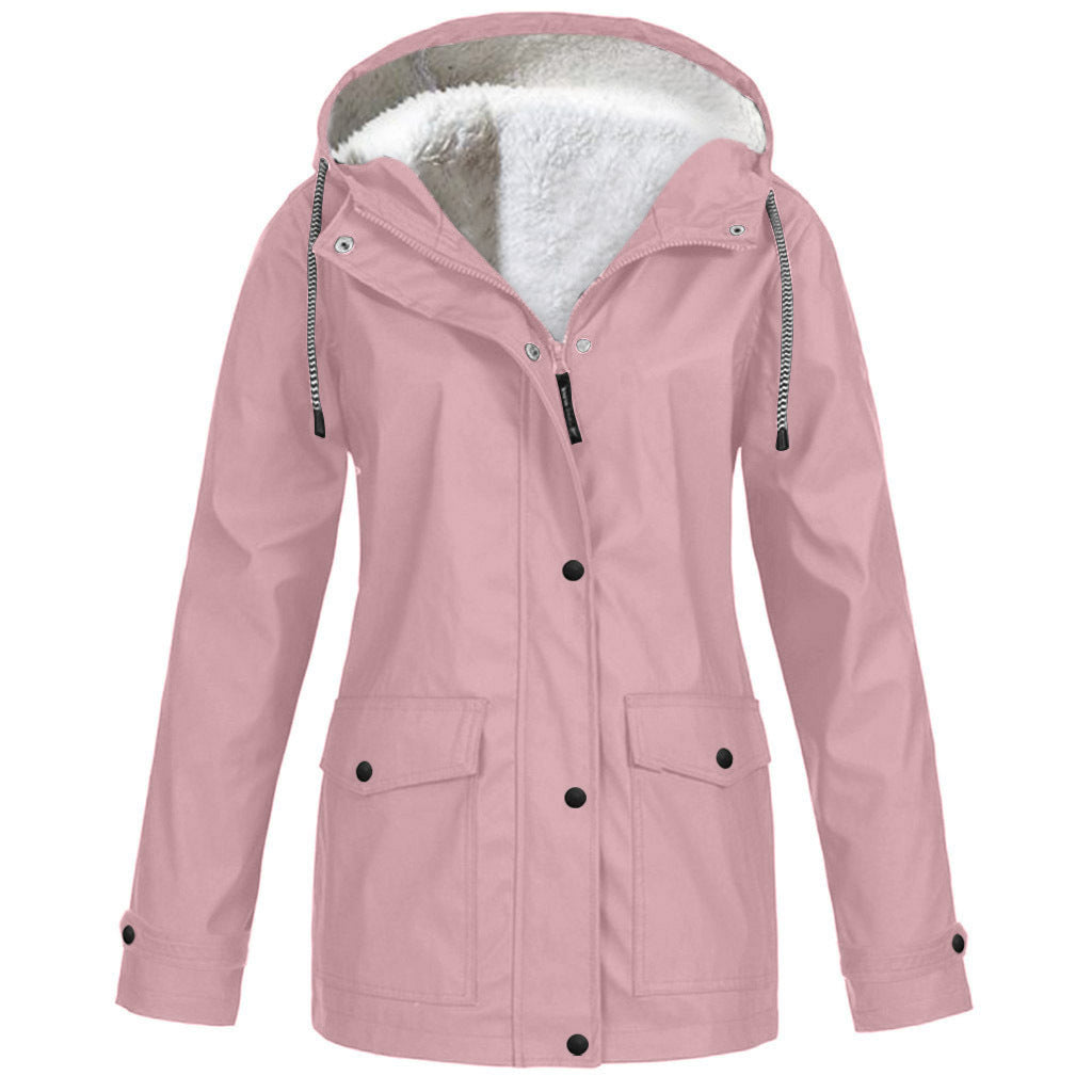 Teague | Womens Thick Fleece Hooded Longline Hoodie Sweatshirt - Pink