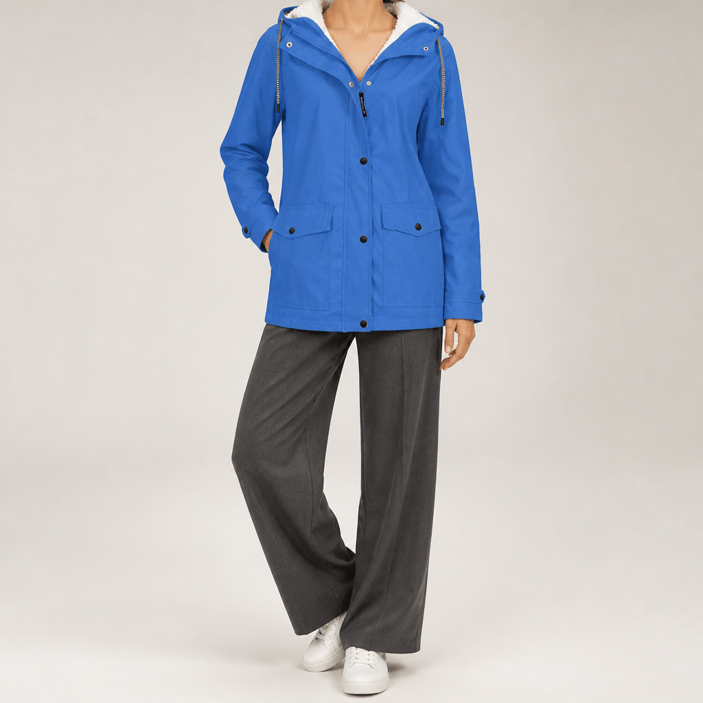 Teague | Womens Thick Fleece Hooded Longline Hoodie Sweatshirt, Sky Blue