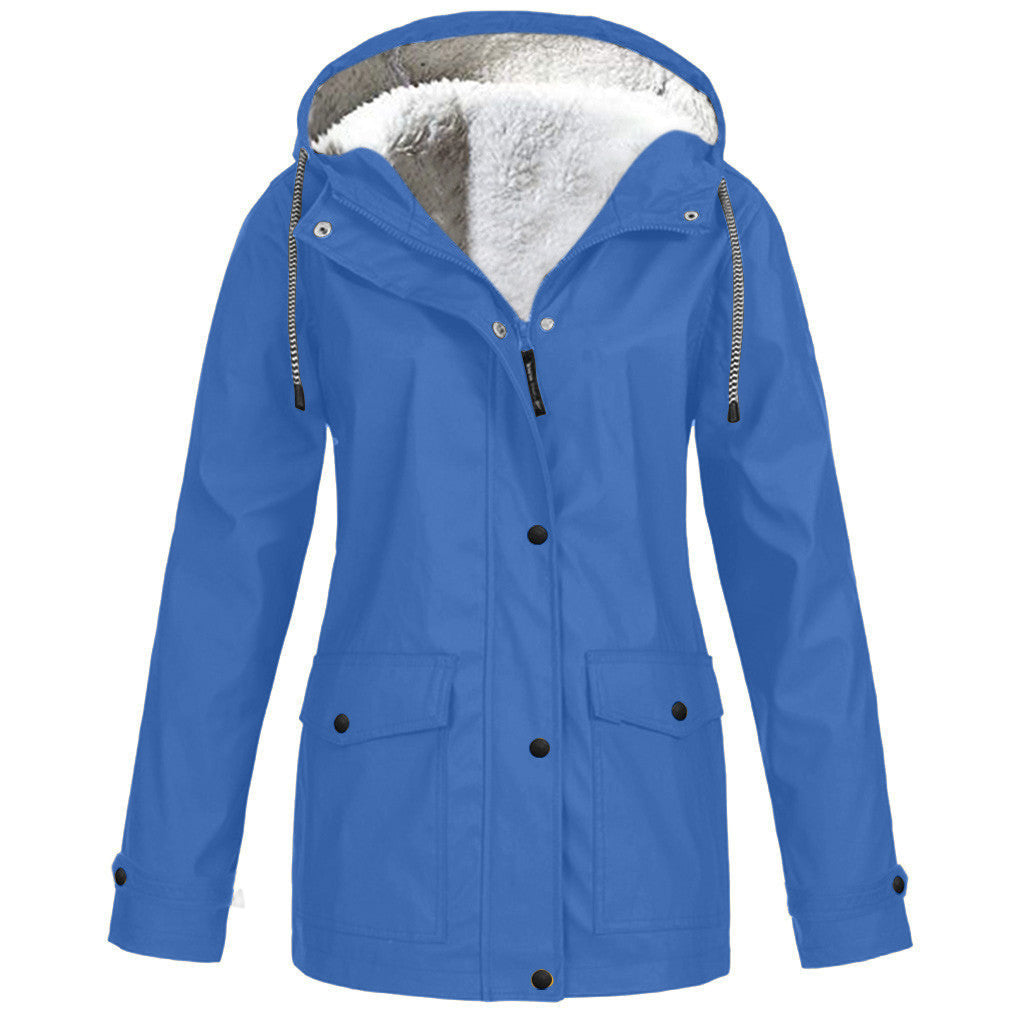 Teague | Womens Thick Fleece Hooded Longline Hoodie Sweatshirt - Sky Blue