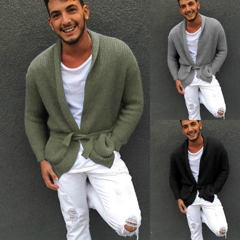 Thaddeus | Mens Knit Button Cardigan - 1