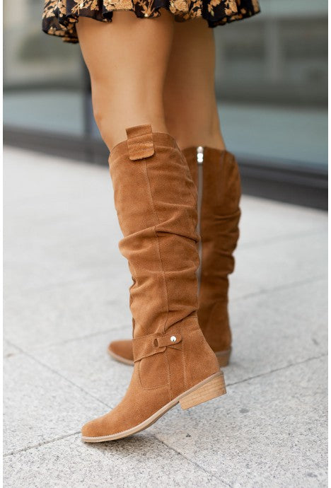 Thurston | Mens Retro Lace Up Leather Casual Ankle Boots - Tan