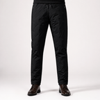 Timo | Mens Trousers Wide Leg High Waisted Casual Pants, Black 2