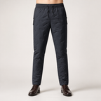 Timo | Mens Trousers Wide Leg High Waisted Casual Pants, Dark Gray 2