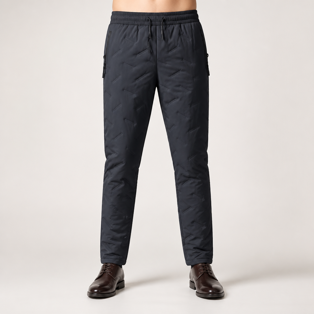 Timo | Mens Trousers Wide Leg High Waisted Casual Pants, Dark Gray 2