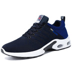 Tobin | Mens Knit Cushioned Running On Shoes - Black Blue