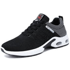Tobin | Mens Knit Cushioned Running On Shoes - Black White