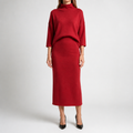 Tobin | Womens Summer Casual V Neck Loose Fit Dress, Red
