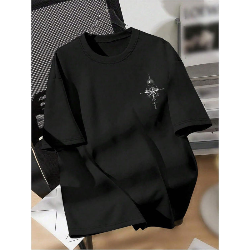 Vaughn | Mens Drop Shoulder Graphic Print T Shirt - 1