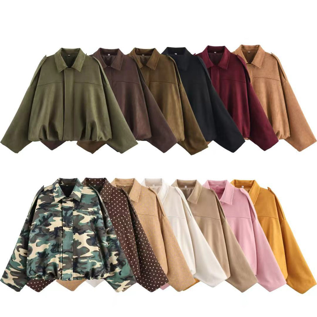 Vera | Womens Suede Aviator Bomber Jacket - 4