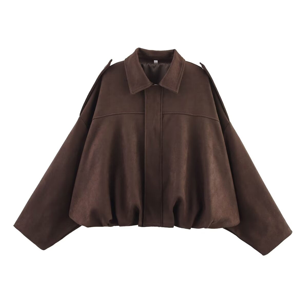 Vera | Womens Suede Aviator Bomber Jacket - Brown