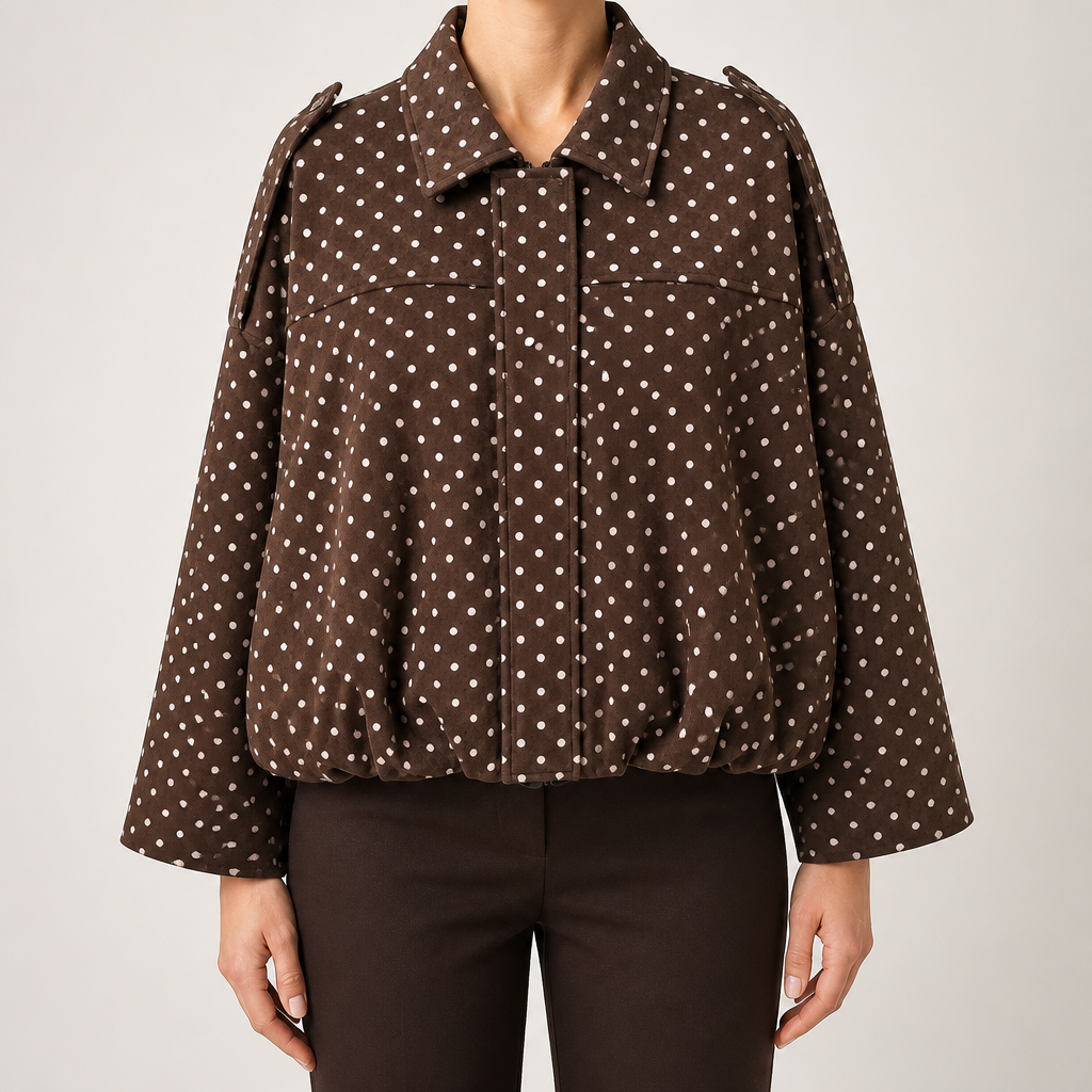 Vera | Womens Suede Aviator Bomber Zip Up Jacket, Coffee Brown