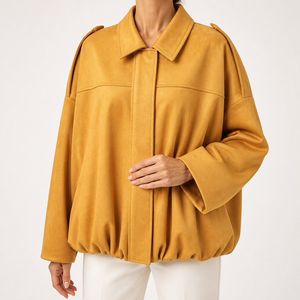 Vera | Womens Suede Aviator Bomber Zip Up Jacket, Tan