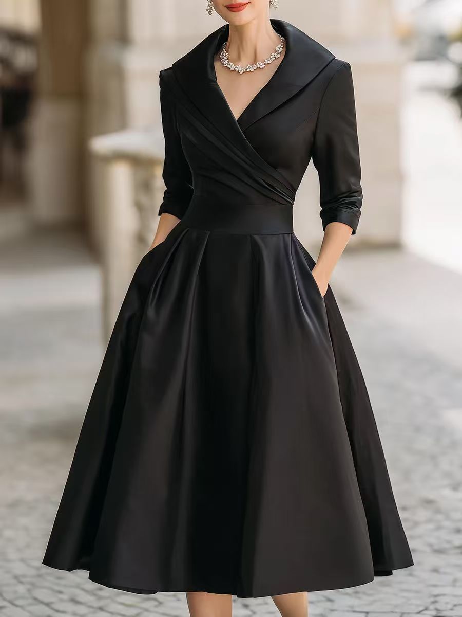Verena | Womens Long Sleeve Waist Cinching Elegant Maxi Wedding Guest Dresses - 6