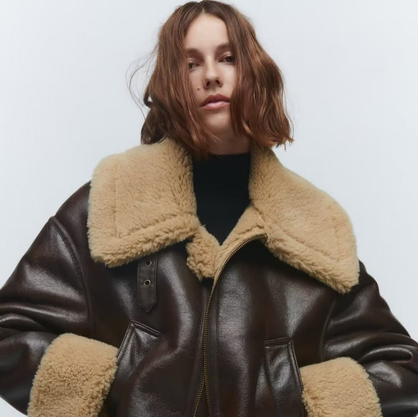 Vivienne | Womens Faux Fur Zip Jacket - 2