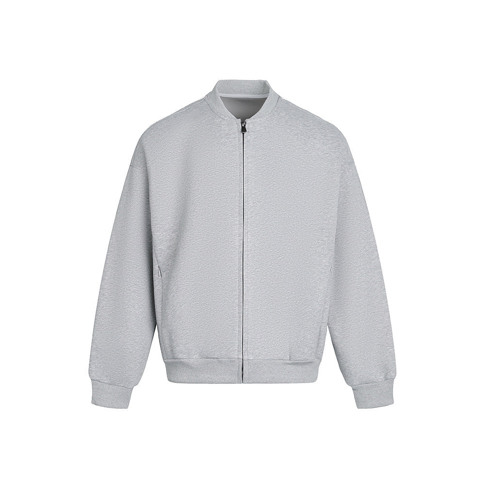 Wanda | Womens Bomber Baseball Jacket, Heather Grey