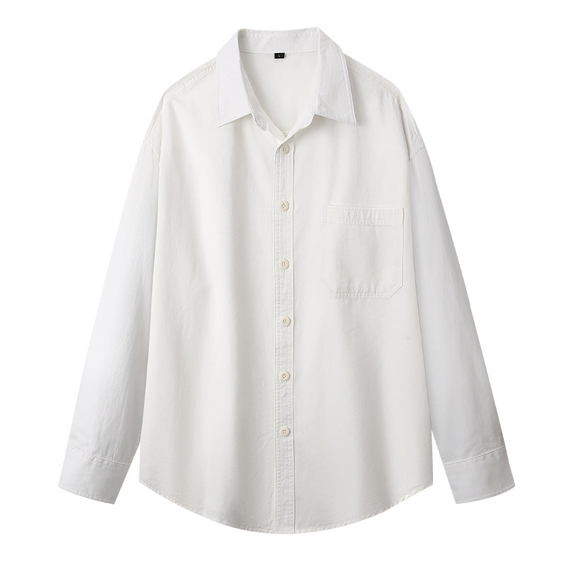 Wells | Mens Cotton Workwear Shirt Jacket - Milky White