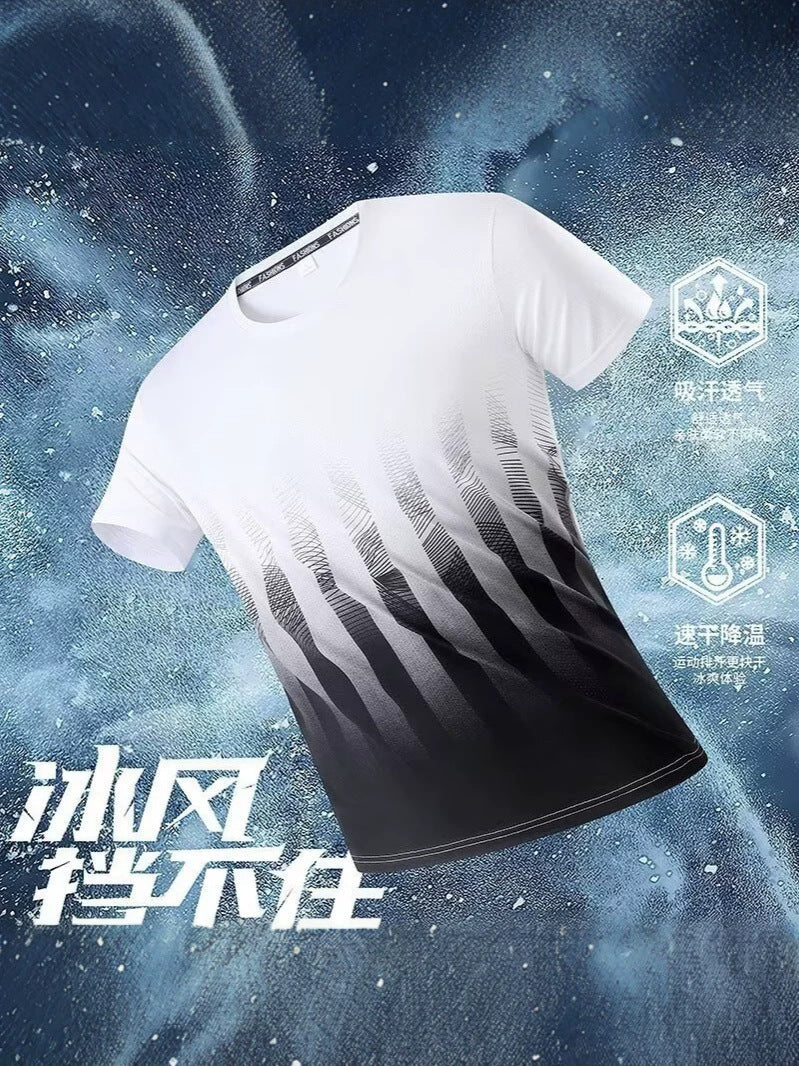 Wesley | Mens Ice Silk Short Sleeve Casual T Shirt - 4
