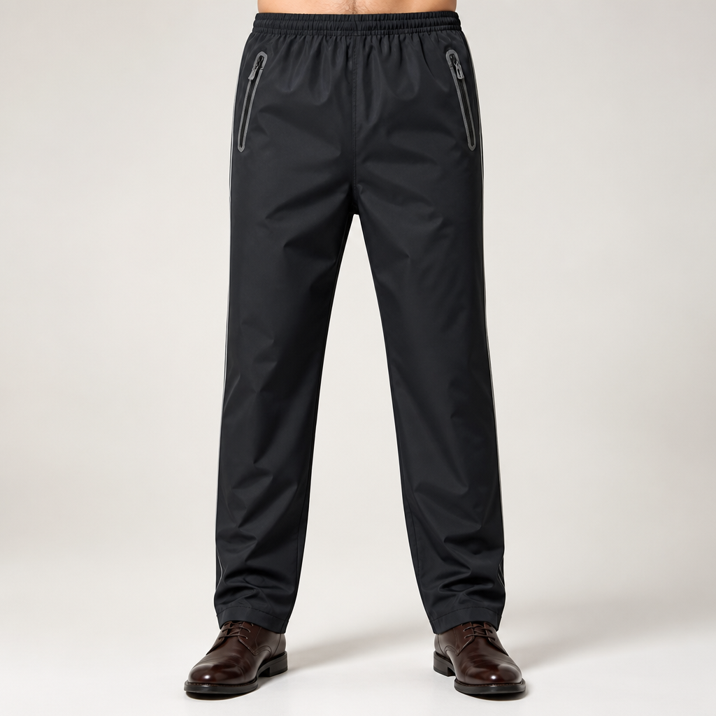 Willa | Mens Waterproof Trousers Rain Pants Over Trousers Windproof, Black 5