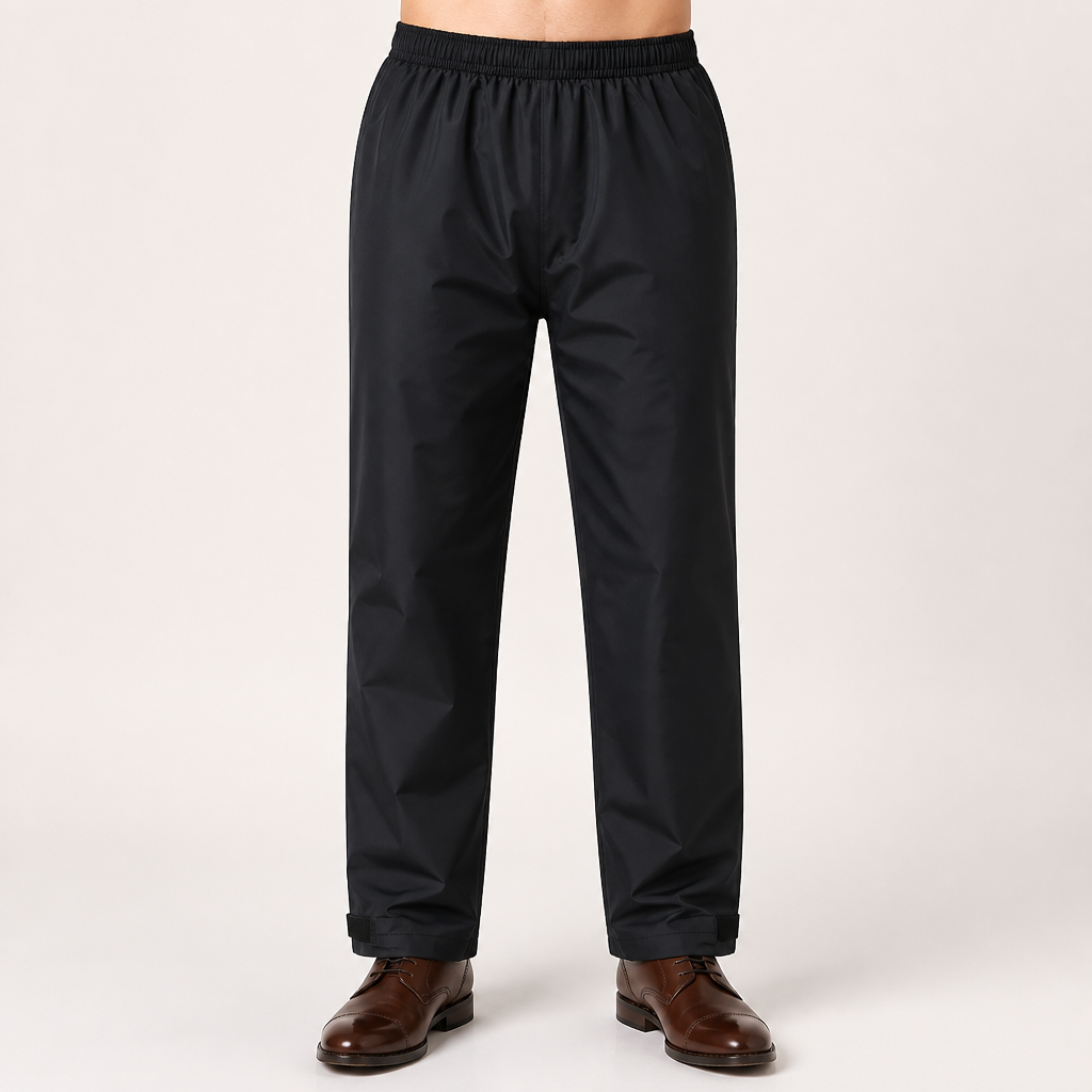 Willa | Mens Waterproof Trousers Rain Pants Over Trousers Windproof, Black 6