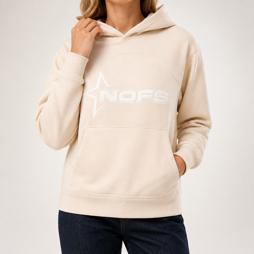 Zeb | Womens Hoodie Fleece Lined Zip Up Sweatshirt, Apricot