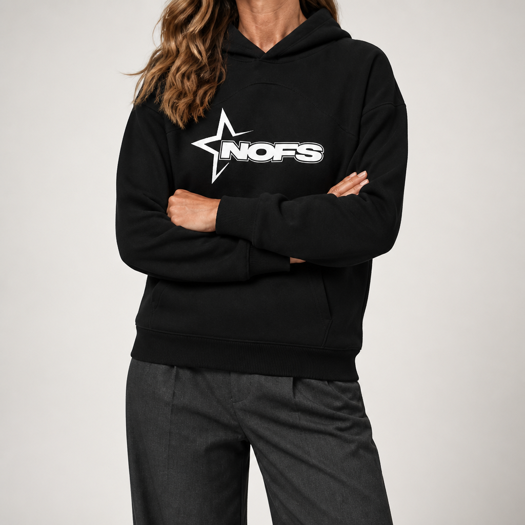 Zeb | Womens Hoodie Fleece Lined Zip Up Sweatshirt, Black