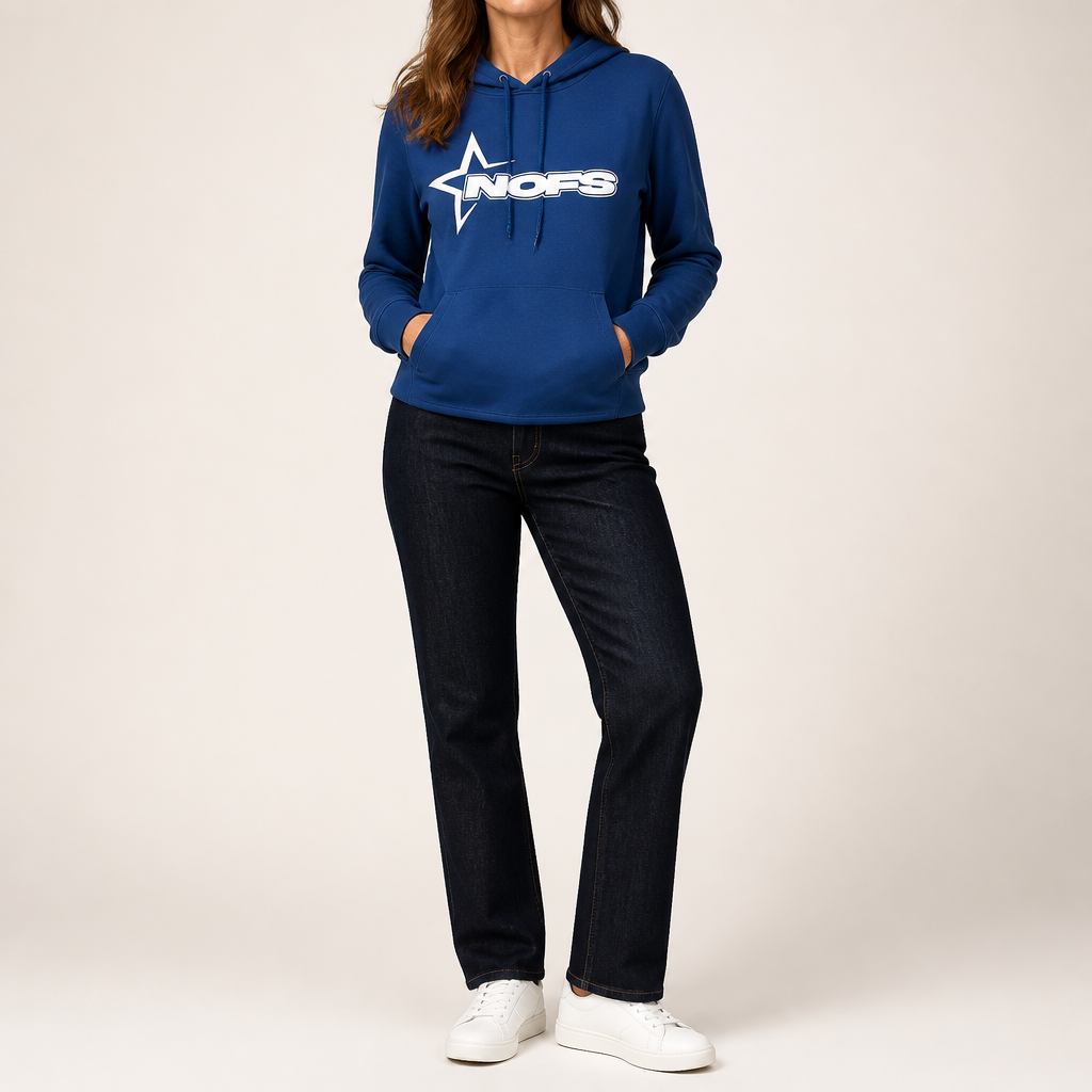 Zeb | Womens Hoodie Fleece Lined Zip Up Sweatshirt, Blue 2