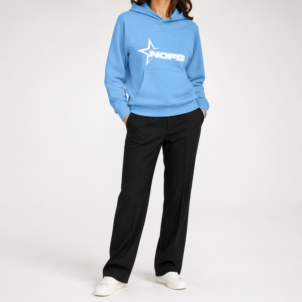 Zeb | Womens Hoodie Fleece Lined Zip Up Sweatshirt, Blue 3