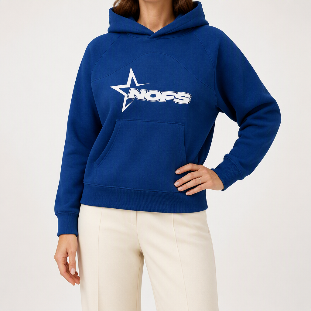 Zeb | Womens Hoodie Fleece Lined Zip Up Sweatshirt, Blue