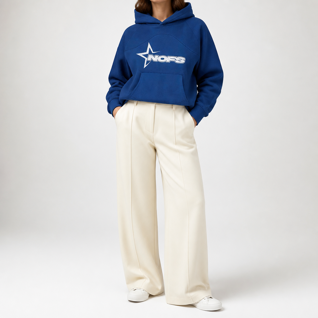 Zeb | Womens Hoodie Fleece Lined Zip Up Sweatshirt, Blue