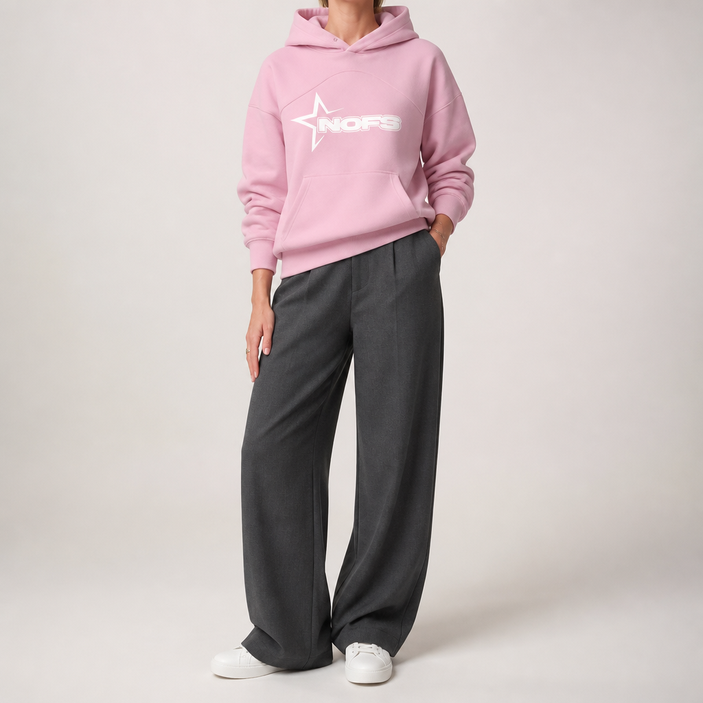 Zeb | Womens Hoodie Fleece Lined Zip Up Sweatshirt, Pink
