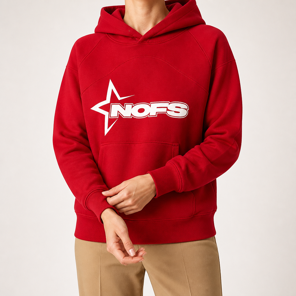Zeb | Womens Hoodie Fleece Lined Zip Up Sweatshirt, Red
